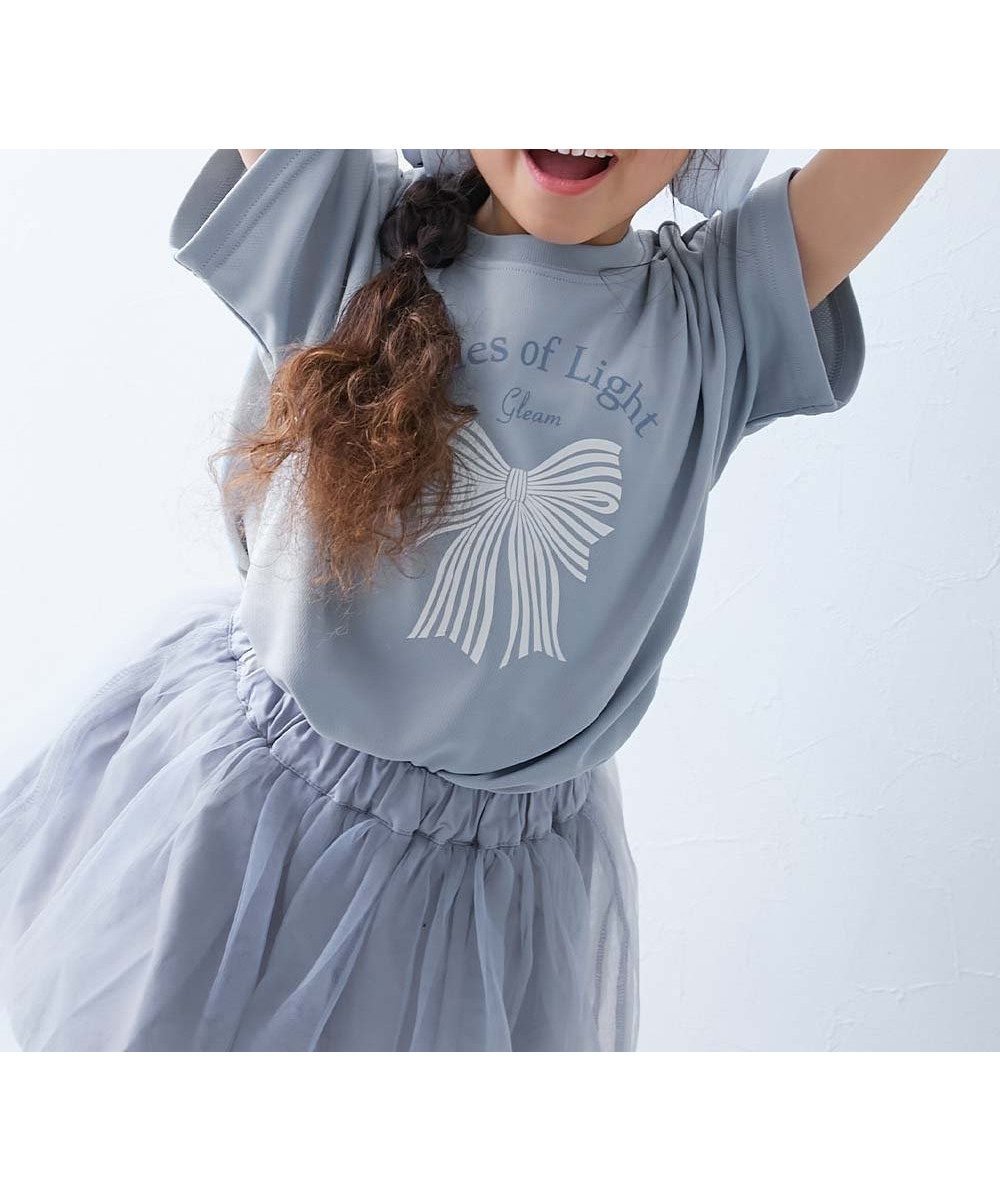 【デビロック/devirock / KIDS】の【涼感 サラッとメッシュ】* デビラボ ガールズ プリント 半袖Tシャツ 子供服 26SS インテリア・キッズ・メンズ・レディースファッション・服の通販 founy(ファウニー) 　ファッション　Fashion　キッズファッション　Fashion for Kids　ショート　Short, Short Length　ストレッチ　Stretch, Stretchy Fabric　スポーティ　Sporty, Casual Athletic　トレンド　Trend, Trending Now　プリント　Print, Printed Pattern　半袖　Short Sleeve, Half Sleeve　メッシュ　Mesh, Net Fabric　おすすめ　Recommended / Our Picks　夏　Summer　2026年　2026　2026春夏・S/S　Spring/Summer 2026 SS26　014-リボン-アイスブルー|ID: prp329100004983769 ipo3291000000037334095