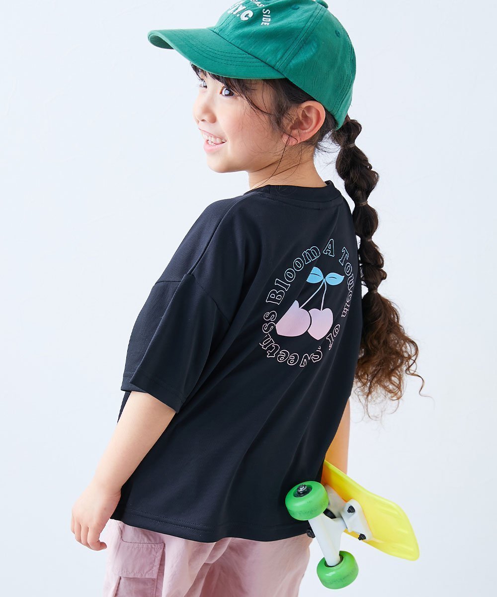 【デビロック/devirock / KIDS】の【涼感 サラッとメッシュ】* デビラボ ガールズ プリント 半袖Tシャツ 子供服 26SS インテリア・キッズ・メンズ・レディースファッション・服の通販 founy(ファウニー) 　ファッション　Fashion　キッズファッション　Fashion for Kids　ショート　Short, Short Length　ストレッチ　Stretch, Stretchy Fabric　スポーティ　Sporty, Casual Athletic　トレンド　Trend, Trending Now　プリント　Print, Printed Pattern　半袖　Short Sleeve, Half Sleeve　メッシュ　Mesh, Net Fabric　おすすめ　Recommended / Our Picks　夏　Summer　2026年　2026　2026春夏・S/S　Spring/Summer 2026 SS26　018-チェリー-ブラック|ID: prp329100004983769 ipo3291000000037334099