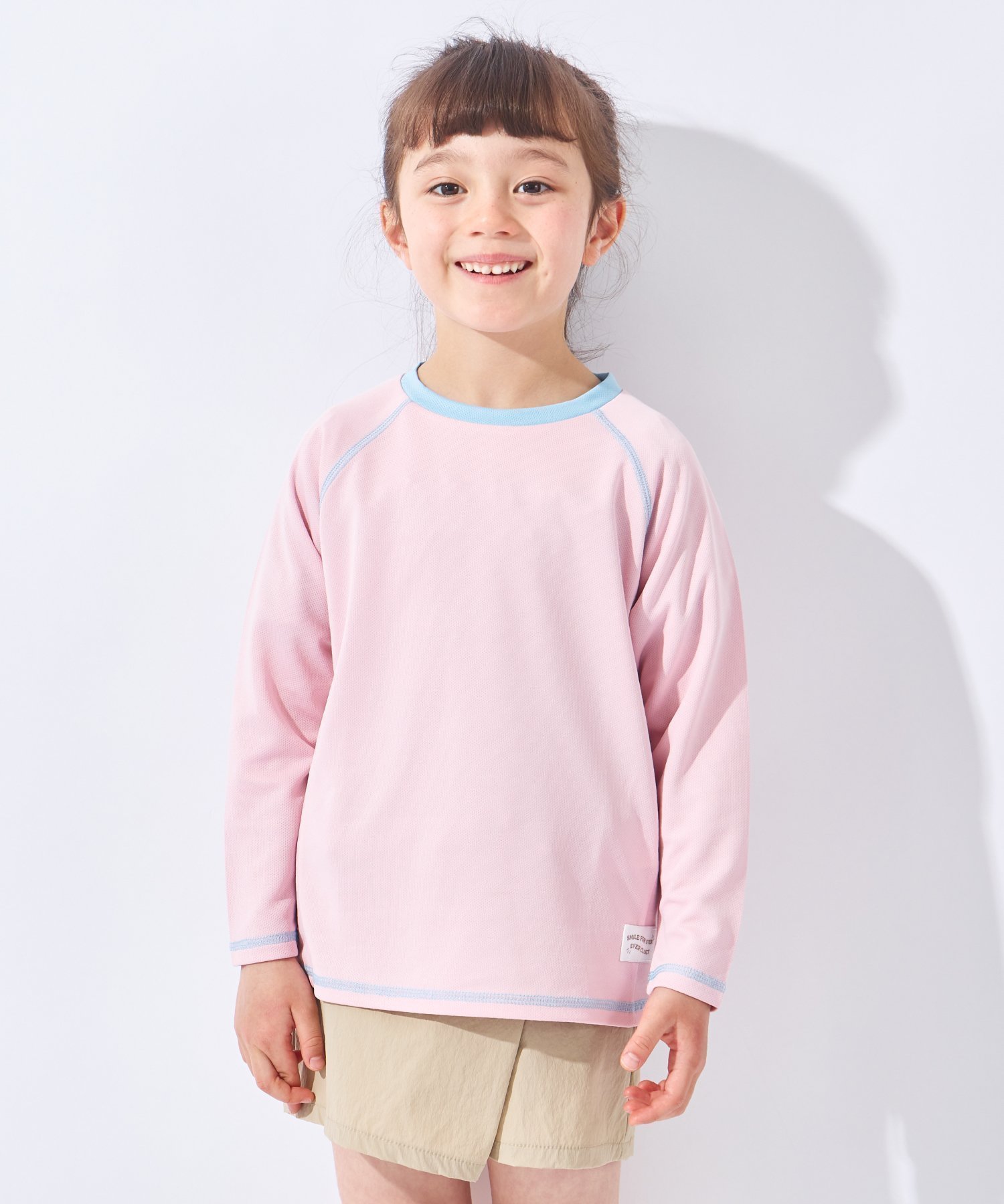 【エバ―クローゼット/ever closet / KIDS】の水陸両用 メッシュ 長袖 Tシャツ トップス 水着 女の子 男の子 子供 子供服 インテリア・キッズ・メンズ・レディースファッション・服の通販 founy(ファウニー) 　ファッション　Fashion　キッズファッション　Fashion for Kids　イエロー　Yellow　軽量　Lightweight, Ultra Light　トレンド　Trend, Trending Now　長袖　Long Sleeve, Full Sleeve　半袖　Short Sleeve, Half Sleeve　メッシュ　Mesh, Net Fabric　水着　Swimsuit, Swimwear　再入荷　Restock / Back in Stock　夏　Summer　ピンク|ID: prp329100004983772 ipo3291000000037334124