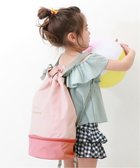 【デビロック/devirock / KIDS】のガールズプールバッグ ナップサック 水着 プールグッズ ビーチバッグ 大人の最旬トレンドファッション＆コーディネート founy(ファウニー) ファッション Fashion キッズファッション Fashion for Kids タオル Towel, Bath Towel ビーチ Beach, Seaside フリル Frill, Ruffle プリント Print, Printed Pattern 夏 Summer 水着 Swimsuit, Swimwear thumbnail ピーチ|ID: prp329100004983776 ipo3291000000037334148
