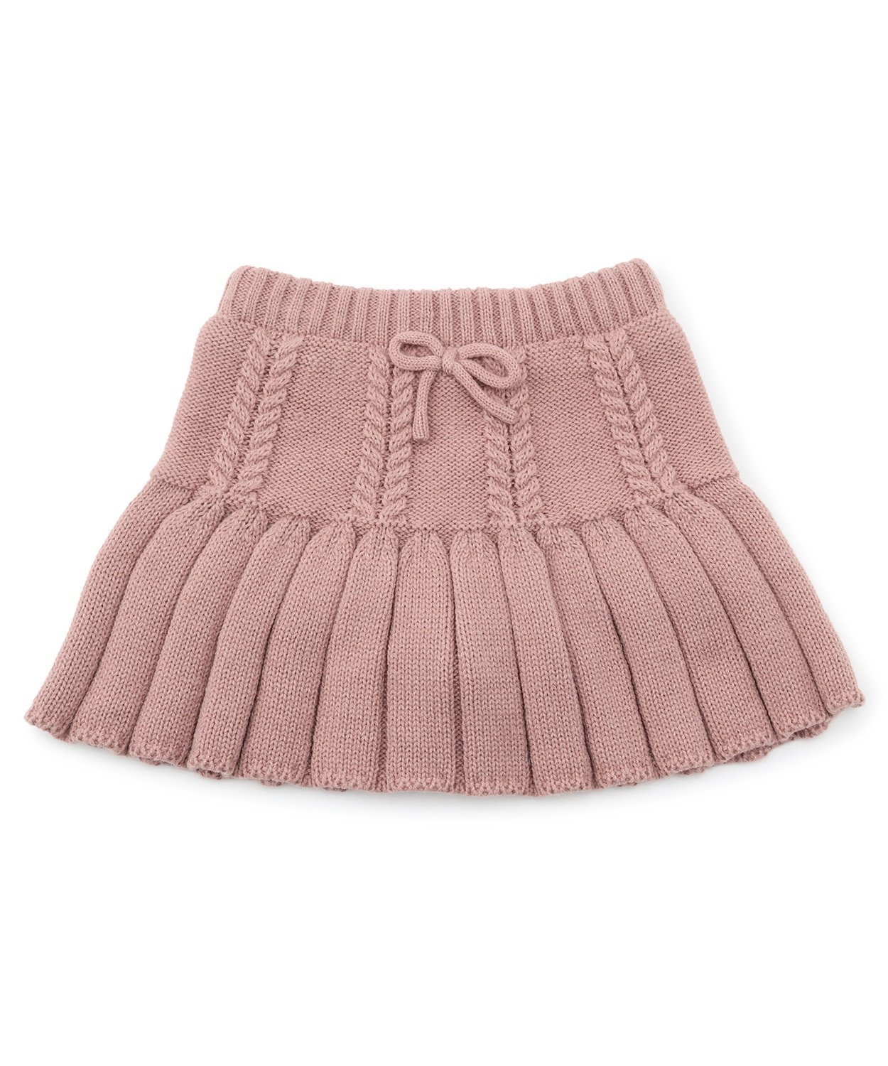 【ナルミヤ オンライン/NARUMIYA ONELINE / KIDS】のニットプリーツスカート インテリア・キッズ・メンズ・レディースファッション・服の通販 founy(ファウニー) 　ファッション　Fashion　キッズファッション　Fashion for Kids　おすすめ　Recommended / Our Picks　プリーツ　Pleats, Pleated　ポケット　Pocket, Pocket Detail　リボン　Ribbon, Bow　洗える　Machine Washable　ピンク|ID: prp329100004983787 ipo3291000000037334199