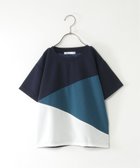 【イッカ/ikka / KIDS】の【接触冷感/吸水速乾】速乾COOL斜め切り替えTシャツ(120~160cm)【親子コーデ】 大人の最旬トレンドファッション＆コーディネート founy(ファウニー) ファッション Fashion キッズファッション Fashion for Kids おすすめ Recommended / Our Picks ブロック Block, Solid Block Pattern メンズ Men's, Menswear 吸水 Absorbent, Quick-Dry thumbnail ネイビー|ID: prp329100004983798 ipo3291000000037334275