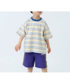 【ナルミヤ オンライン/NARUMIYA ONELINE / KIDS】の【365D】アソートボーダーワイド半袖T 大人の最旬トレンドファッション＆コーディネート founy(ファウニー) ファッション Fashion キッズファッション Fashion for Kids カラフル Colorful Design ショート Short, Short Length デニム Denim, Jeans Material ボトム Bottoms, Lower Wear ボーダー Border, Stripe ポケット Pocket, Pocket Detail 半袖 Short Sleeve, Half Sleeve レギンス Leggings, Stretch Pants ワンポイント One Point, Statement Accent 夏 Summer thumbnail 黄|ID: prp329100004983799 ipo3291000000037334279