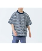 【ナルミヤ オンライン/NARUMIYA ONELINE / KIDS】の【365D】アソートボーダーワイド半袖T 大人の最旬トレンドファッション＆コーディネート founy(ファウニー) ファッション Fashion キッズファッション Fashion for Kids カラフル Colorful Design ショート Short, Short Length デニム Denim, Jeans Material ボトム Bottoms, Lower Wear ボーダー Border, Stripe ポケット Pocket, Pocket Detail 半袖 Short Sleeve, Half Sleeve レギンス Leggings, Stretch Pants ワンポイント One Point, Statement Accent 夏 Summer thumbnail 紺|ID: prp329100004983799 ipo3291000000037334281