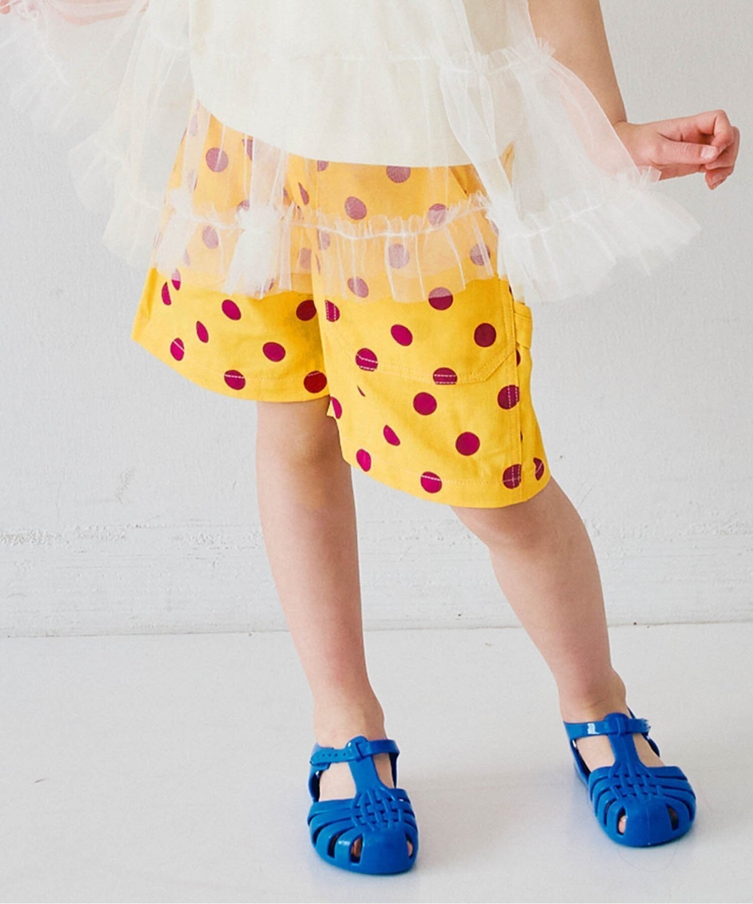 【エフオー オンラインストア/F.O.Online Store / KIDS】のイロチ買いしたい総柄ツイルワークハーフパンツ インテリア・キッズ・メンズ・レディースファッション・服の通販 founy(ファウニー) 　ファッション　Fashion　キッズファッション　Fashion for Kids　ボトムス　Bottoms　シンプル　Simple, Minimal　ハーフ　Half, Half-Length　ブリーチ　Bleach, Washed Finish　プリント　Print, Printed Pattern　ベーシック　Basic, Essential　ポケット　Pocket, Pocket Detail　無地　Plain, Solid Color　ユーズド　Used, Vintage-Look　おすすめ　Recommended / Our Picks　イエロー|ID: prp329100004983828 ipo3291000000037334455
