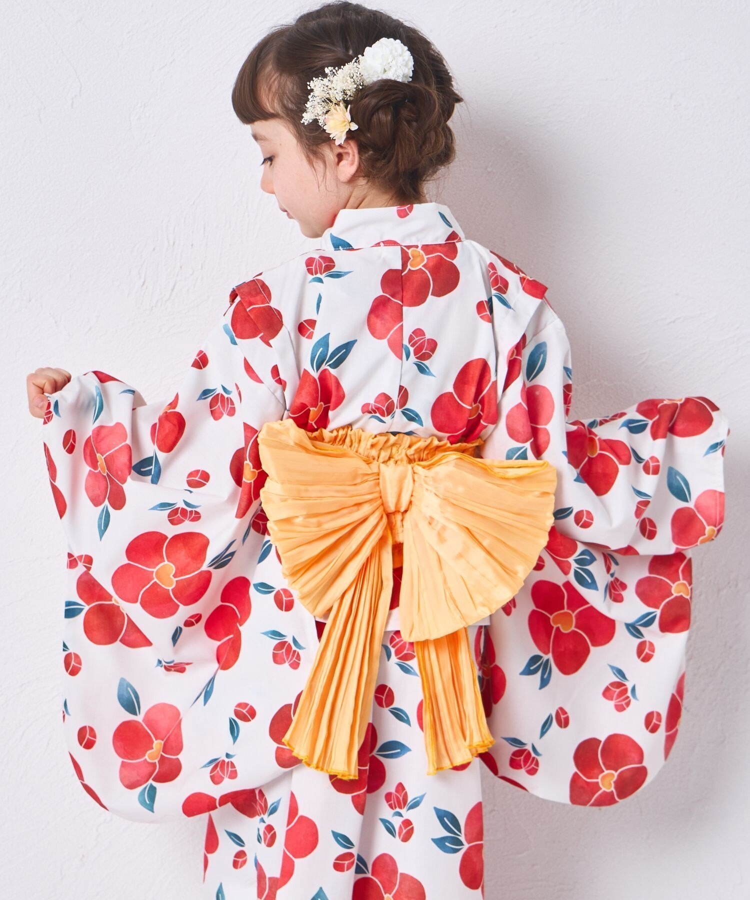 【ペアマノン/pairmanon / KIDS】の【簡単着付け】ガールズ 2WAY セパレート浴衣 インテリア・キッズ・メンズ・レディースファッション・服の通販 founy(ファウニー) 　ファッション　Fashion　キッズファッション　Fashion for Kids　セパレート　Separate, Two-Piece　トレンド　Trend, Trending Now　定番　Standard, Basic Item　レッドフラワー30|ID: prp329100004983837 ipo3291000000037334542