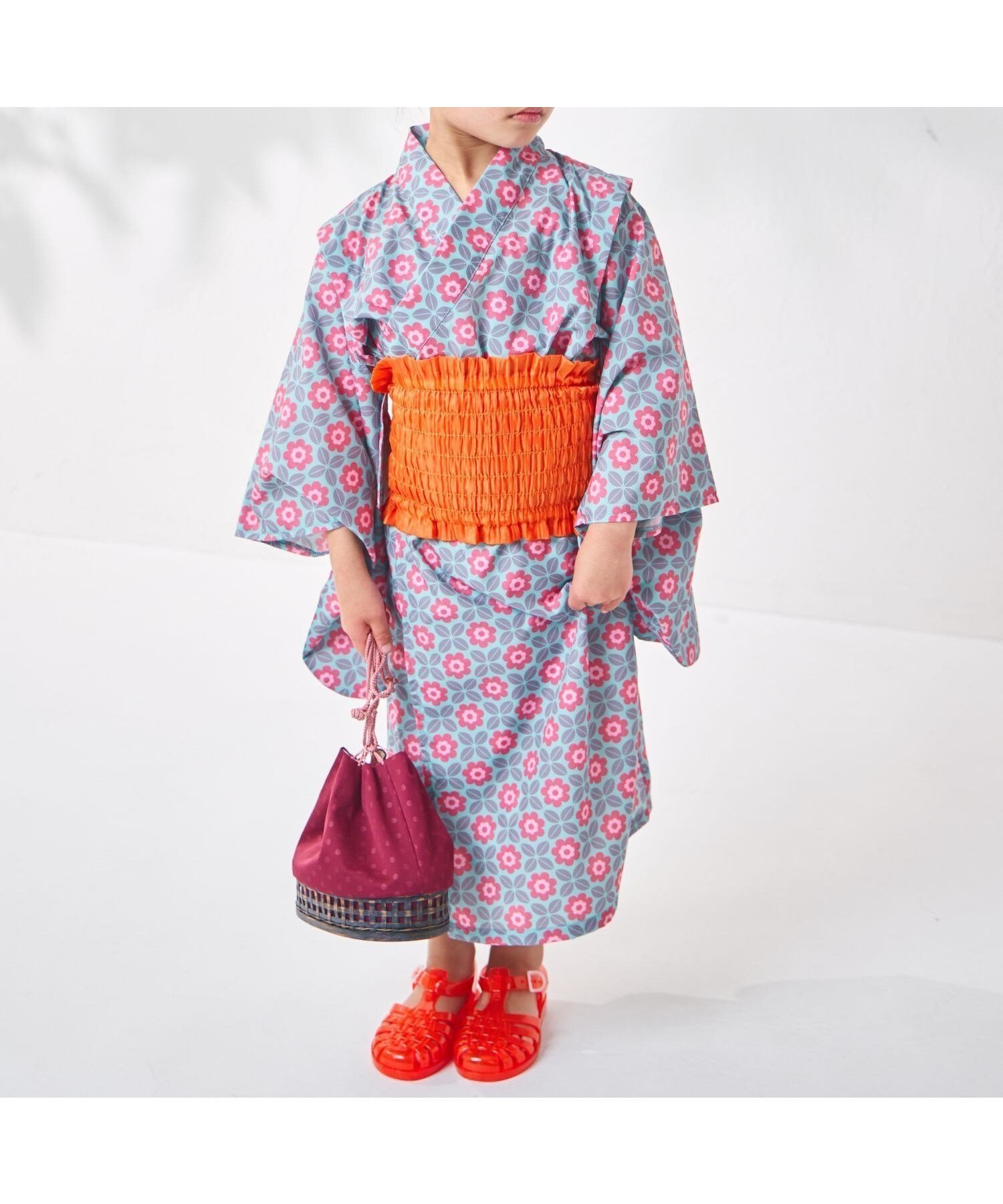 【ペアマノン/pairmanon / KIDS】の【簡単着付け】ガールズ 2WAY セパレート浴衣 インテリア・キッズ・メンズ・レディースファッション・服の通販 founy(ファウニー) 　ファッション　Fashion　キッズファッション　Fashion for Kids　セパレート　Separate, Two-Piece　トレンド　Trend, Trending Now　定番　Standard, Basic Item　ライトブルーフラワー81|ID: prp329100004983837 ipo3291000000037334543