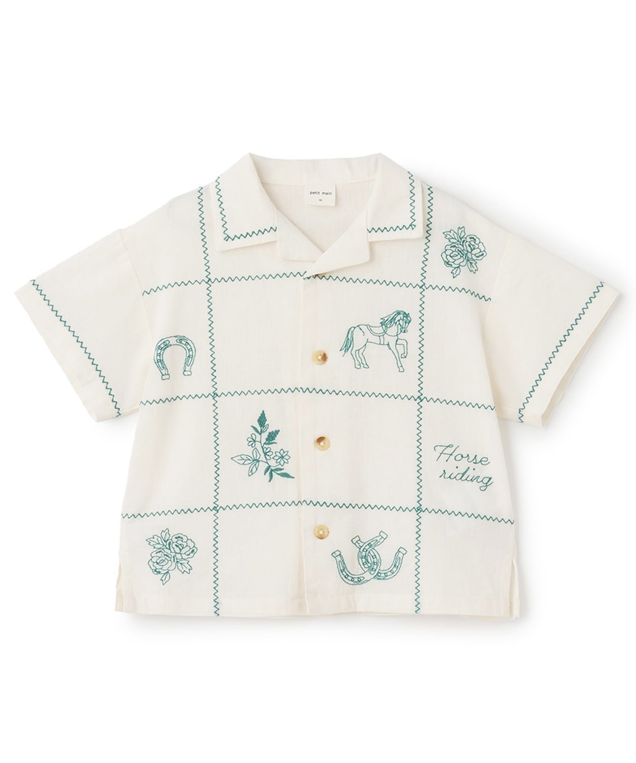 【ナルミヤ オンライン/NARUMIYA ONELINE / KIDS】の【リンク】インド綿刺しゅうシャツ インテリア・キッズ・メンズ・レディースファッション・服の通販 founy(ファウニー) 　ファッション　Fashion　キッズファッション　Fashion for Kids　インド　Indian Textile　セットアップ　Set-Up, Coordinated Outfit　ブロック　Block, Solid Block Pattern　ベビー　Baby, Babywear　ポケット　Pocket, Pocket Detail　モチーフ　Motif, Design Theme　グリーン|ID: prp329100004983845 ipo3291000000037334605