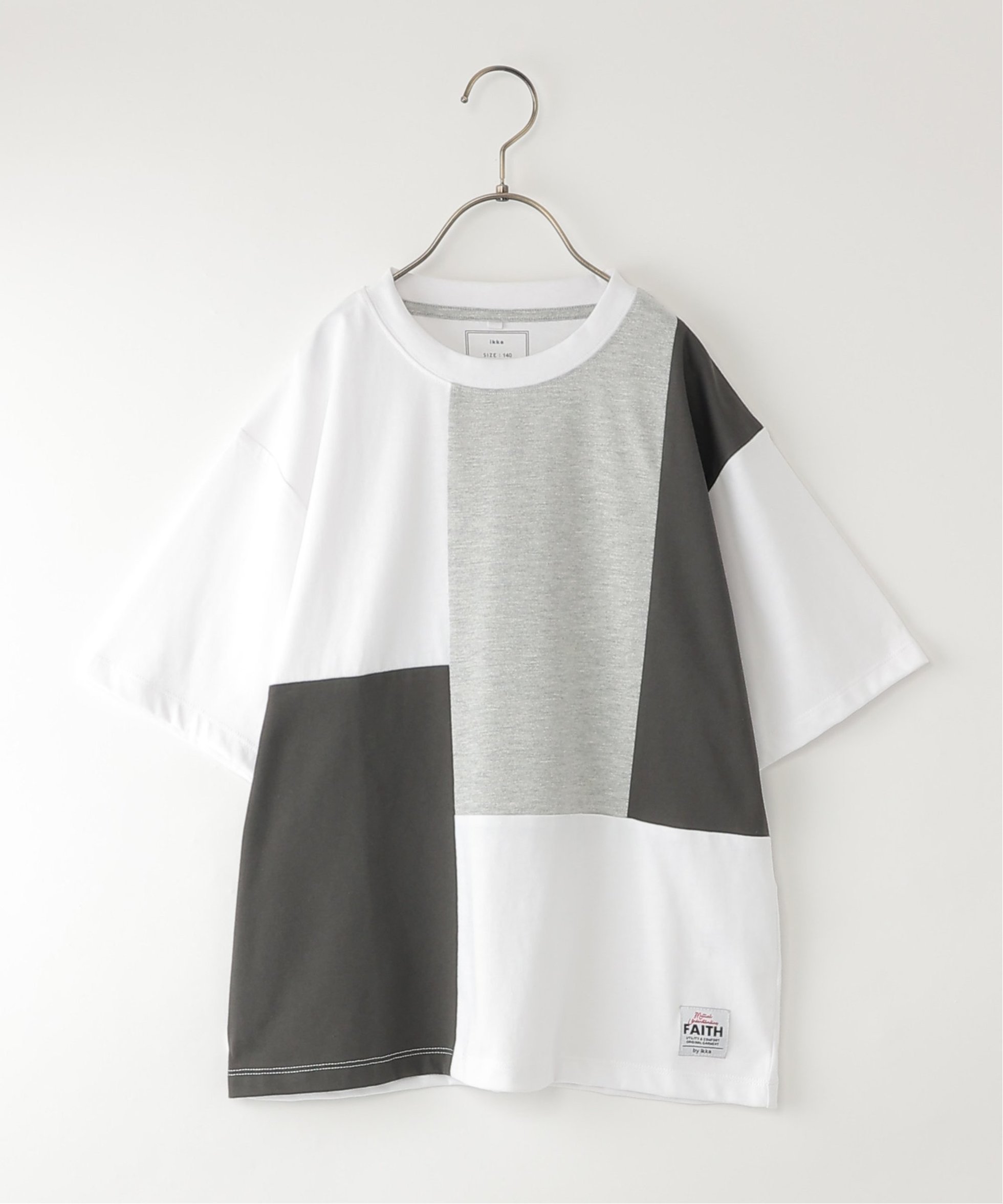 【イッカ/ikka / KIDS】の【親子コーデ】冷感ブロックスTシャツ(120~160cm) インテリア・キッズ・メンズ・レディースファッション・服の通販 founy(ファウニー) 　ファッション　Fashion　キッズファッション　Fashion for Kids　おすすめ　Recommended / Our Picks　フロント　Front, Front Design　メンズ　Men's, Menswear　ホワイト|ID: prp329100004983853 ipo3291000000037334635