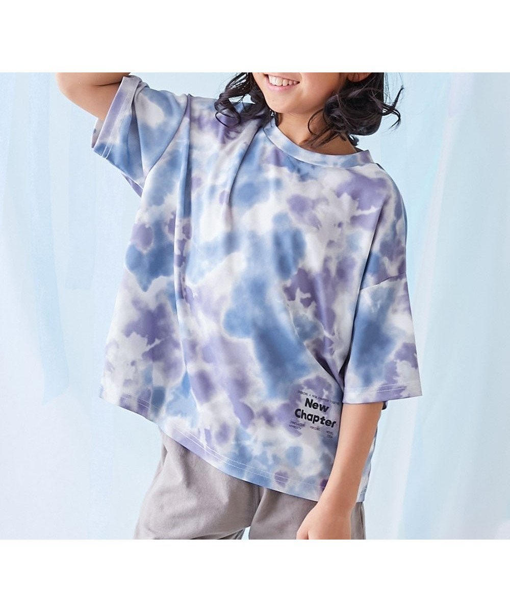【デビロック/devirock / KIDS】の【涼感 サラッとメッシュ】タイダイTシャツ 子供服 キッズ 男の子 女の子 ロゴ 26SS インテリア・キッズ・メンズ・レディースファッション・服の通販 founy(ファウニー) 　ファッション　Fashion　キッズファッション　Fashion for Kids　サンダル　Sandals, Summer Shoes　ストレッチ　Stretch, Stretchy Fabric　セットアップ　Set-Up, Coordinated Outfit　メッシュ　Mesh, Net Fabric　おすすめ　Recommended / Our Picks　夏　Summer　2026年　2026　2026春夏・S/S　Spring/Summer 2026 SS26　パープル|ID: prp329100004983863 ipo3291000000037334695