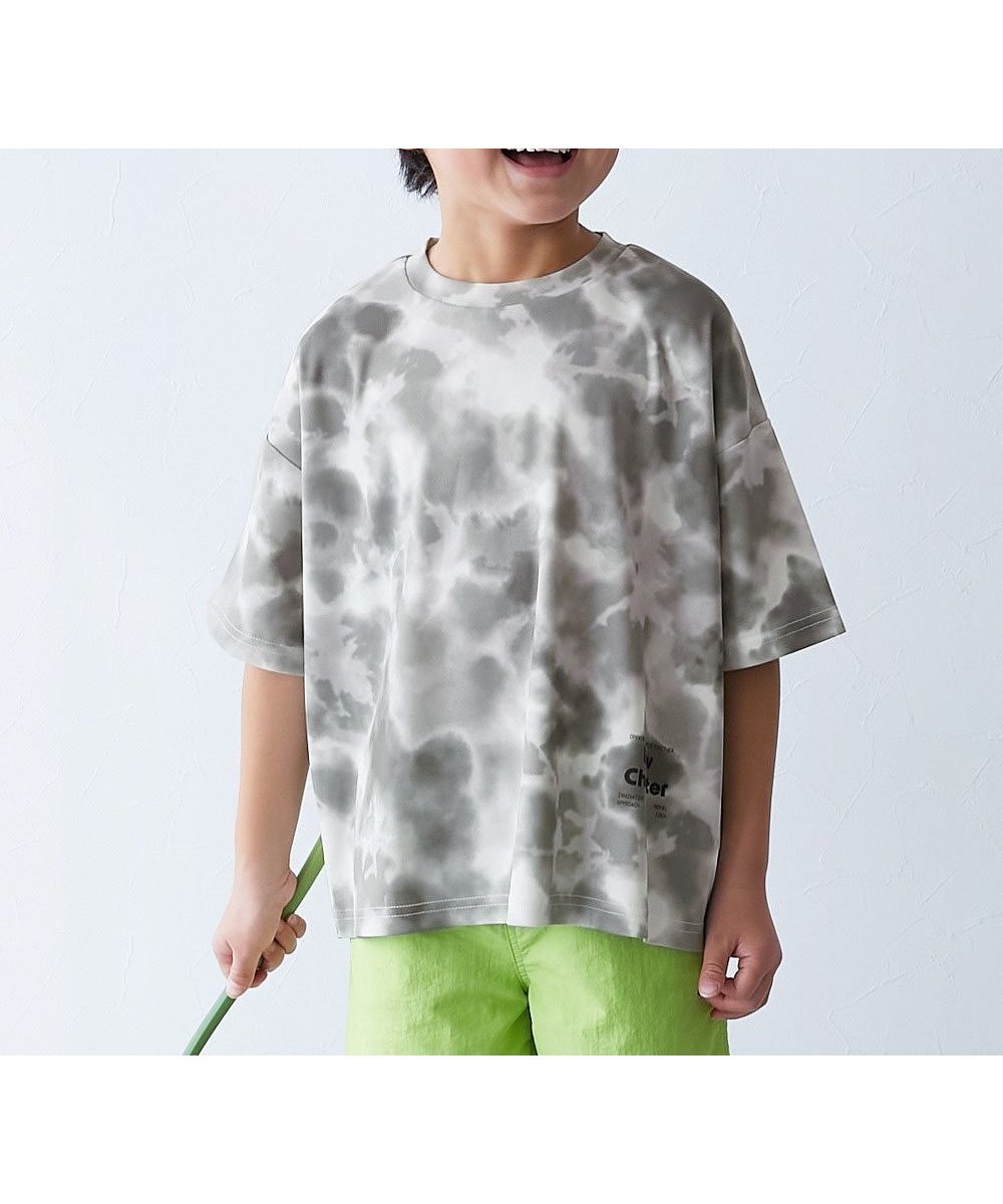 【デビロック/devirock / KIDS】の【涼感 サラッとメッシュ】タイダイTシャツ 子供服 キッズ 男の子 女の子 ロゴ 26SS インテリア・キッズ・メンズ・レディースファッション・服の通販 founy(ファウニー) 　ファッション　Fashion　キッズファッション　Fashion for Kids　サンダル　Sandals, Summer Shoes　ストレッチ　Stretch, Stretchy Fabric　セットアップ　Set-Up, Coordinated Outfit　メッシュ　Mesh, Net Fabric　おすすめ　Recommended / Our Picks　夏　Summer　2026年　2026　2026春夏・S/S　Spring/Summer 2026 SS26　グレー|ID: prp329100004983863 ipo3291000000037334697
