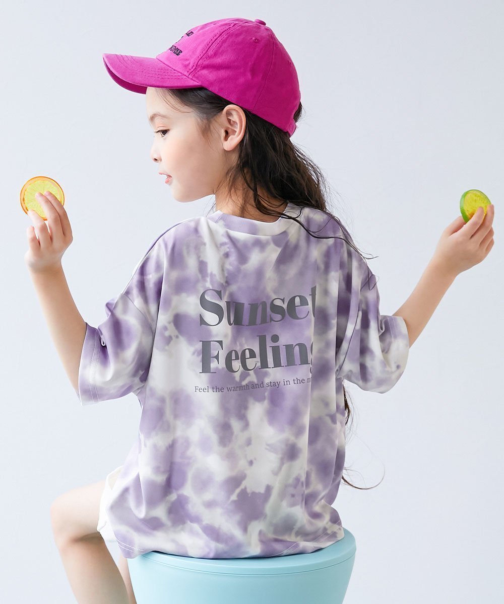 【デビロック/devirock / KIDS】の【涼感 サラッとメッシュ】タイダイTシャツ 子供服 キッズ 男の子 女の子 ロゴ 26SS インテリア・キッズ・メンズ・レディースファッション・服の通販 founy(ファウニー) 　ファッション　Fashion　キッズファッション　Fashion for Kids　サンダル　Sandals, Summer Shoes　ストレッチ　Stretch, Stretchy Fabric　セットアップ　Set-Up, Coordinated Outfit　メッシュ　Mesh, Net Fabric　おすすめ　Recommended / Our Picks　夏　Summer　2026年　2026　2026春夏・S/S　Spring/Summer 2026 SS26　Gバイオレット|ID: prp329100004983863 ipo3291000000037334700