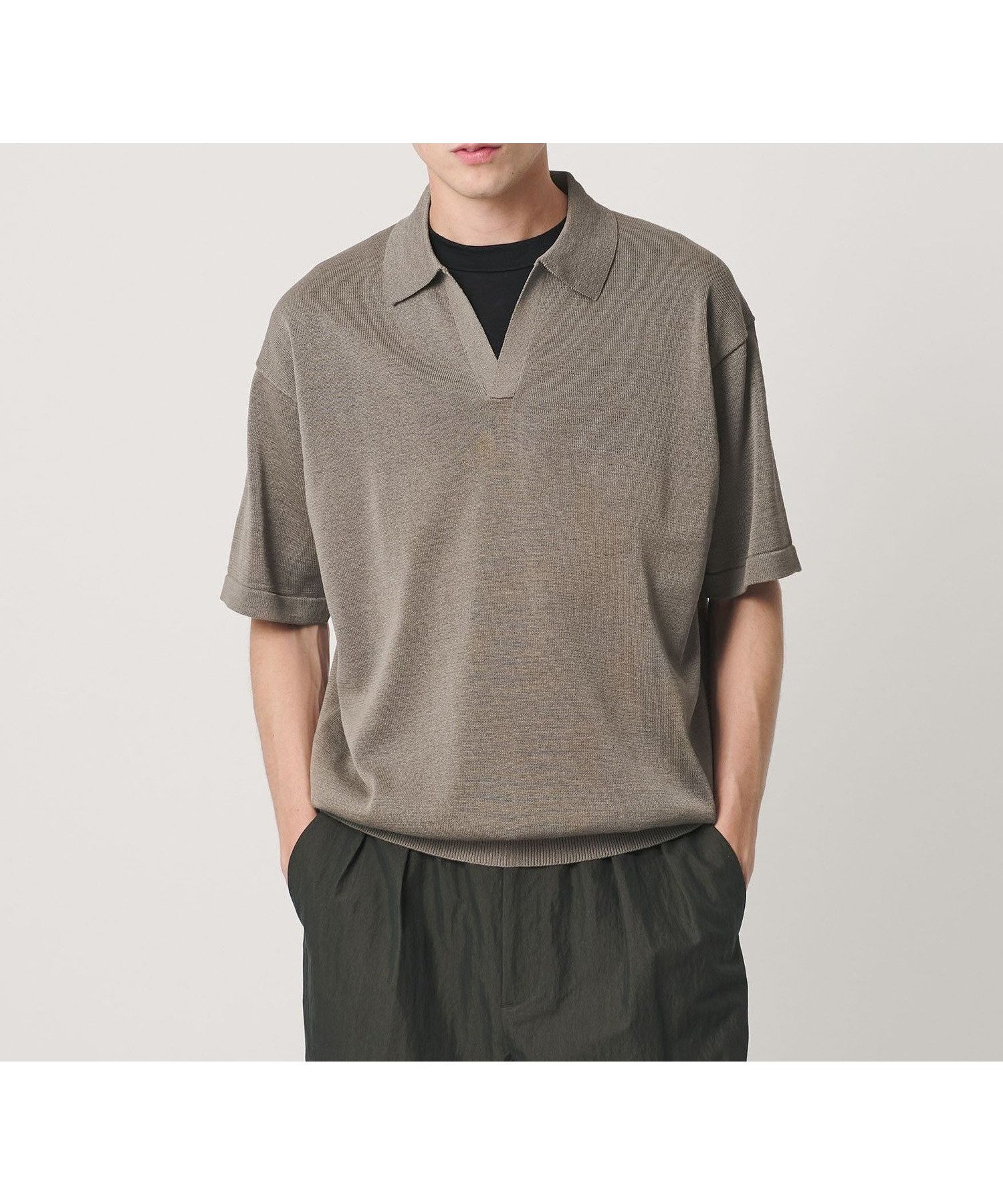 【ビューティ&ユース ユナイテッドアローズ/BEAUTY&YOUTH / UNITED ARROWS / MEN】のシャイン ギマ スキッパー ポロニット ウォッシャブル インテリア・キッズ・メンズ・レディースファッション・服の通販 founy(ファウニー) 　ファッション　Fashion　メンズファッション　Fashion for Men　ウォッシャブル　Machine Washable　エアリー　Airy Texture　春　Spring　カットソー　Cut and Sewn Top　ショーツ　Shorts, Short Pants　スキッパー　Skipper, Open Collar　スラックス　Slacks, Dress Pants　デニム　Denim, Jeans Material　バルーン　Balloon, Balloon Silhouette　フラット　Flat, Flat Shoes　ボトム　Bottoms, Lower Wear　ポロシャツ　Polo Shirt, Collared Tee　半袖　Short Sleeve, Half Sleeve　リラックス　Relax, Relaxed Fit　S/S・春夏　SS, Spring/Summer, Warm Season　おすすめ　Recommended / Our Picks　夏　Summer　エレガント 上品　Elegant　BEIGE|ID: prp329100004983871 ipo3291000000037334731