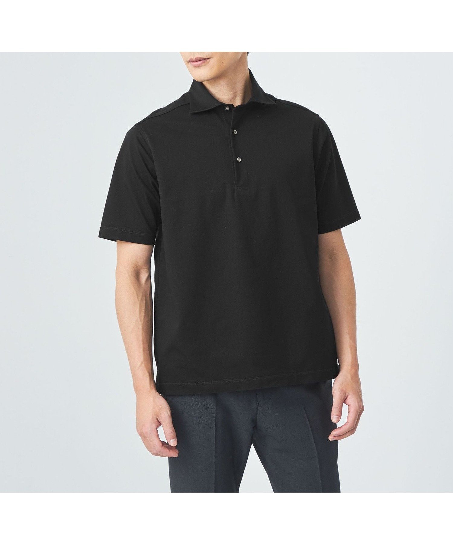 【ユナイテッドアローズ/UNITED ARROWS / MEN】のDUADRY CLEAN バーズアイ カッタウェイ ポロシャツ -吸水速乾・抗菌- インテリア・キッズ・メンズ・レディースファッション・服の通販 founy(ファウニー) 　ファッション　Fashion　メンズファッション　Fashion for Men　インナー　Innerwear　春　Spring　カーディガン　Cardigan, Knitwear　吸水　Absorbent, Quick-Dry　抗菌　Antibacterial, Bacteria-Resistant　シューズ　Shoes, Footwear　ジャケット　Jacket, Outerwear　スタンダード　Standard, Basic　スラックス　Slacks, Dress Pants　スリッポン　Slip-On, Loafer　デニム　Denim, Jeans Material　定番　Standard, Basic Item　バランス　Balance, Style Balance　ベーシック　Basic, Essential　ポロシャツ　Polo Shirt, Collared Tee　S/S・春夏　SS, Spring/Summer, Warm Season　アウトレット　Outlet / Clearance　おすすめ　Recommended / Our Picks　夏　Summer　ギフト プレゼント　Gift / Present　BLACK|ID: prp329100004983873 ipo3291000000037334739