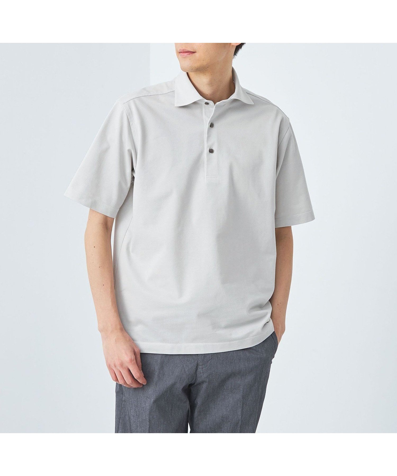 【ユナイテッドアローズ/UNITED ARROWS / MEN】のDUADRY CLEAN バーズアイ カッタウェイ ポロシャツ -吸水速乾・抗菌- インテリア・キッズ・メンズ・レディースファッション・服の通販 founy(ファウニー) 　ファッション　Fashion　メンズファッション　Fashion for Men　インナー　Innerwear　春　Spring　カーディガン　Cardigan, Knitwear　吸水　Absorbent, Quick-Dry　抗菌　Antibacterial, Bacteria-Resistant　シューズ　Shoes, Footwear　ジャケット　Jacket, Outerwear　スタンダード　Standard, Basic　スラックス　Slacks, Dress Pants　スリッポン　Slip-On, Loafer　デニム　Denim, Jeans Material　定番　Standard, Basic Item　バランス　Balance, Style Balance　ベーシック　Basic, Essential　ポロシャツ　Polo Shirt, Collared Tee　S/S・春夏　SS, Spring/Summer, Warm Season　アウトレット　Outlet / Clearance　おすすめ　Recommended / Our Picks　夏　Summer　ギフト プレゼント　Gift / Present　LT.GRAY|ID: prp329100004983873 ipo3291000000037334740