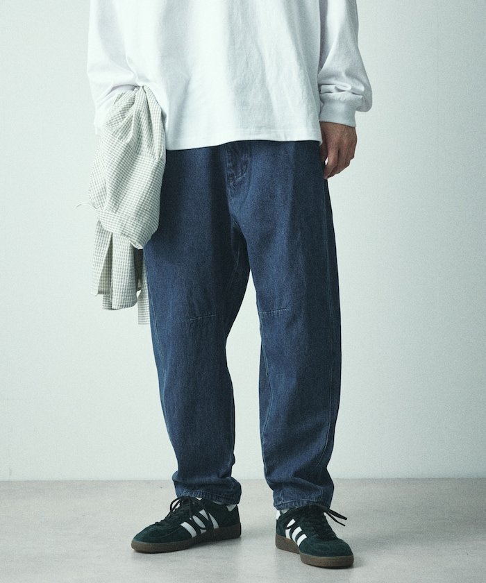【フリークスストア/FREAK'S STORE】のワイドシルエット カーブパンツ テーパードシルエット 【限定展開】 26SS インテリア・キッズ・メンズ・レディースファッション・服の通販 founy(ファウニー) 　ファッション　Fashion　メンズファッション　Fashion for Men　ボトムス　Bottoms　シンプル　Simple, Minimal　スウェット / スエット　Sweatshirt, Sweatwear　テーパード　Tapered, Tapered Pants　デニム　Denim, Jeans Material　トレンド　Trend, Trending Now　人気　Popular, Best Seller　バルーン　Balloon, Balloon Silhouette　パーカー　Hoodie, Parka　ベーシック　Basic, Essential　ボトム　Bottoms, Lower Wear　ワイド　Wide, Wide Fit　S/S・春夏　SS, Spring/Summer, Warm Season　おすすめ　Recommended / Our Picks　夏　Summer　2026年　2026　2026春夏・S/S　Spring/Summer 2026 SS26　インディゴデニム|ID: prp329100004983883 ipo3291000000037334778