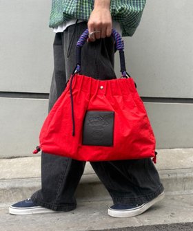 【チャオパニックティピー/CIAOPANIC TYPY / MEN】の【SOUNDS GOOOOD】2WAYナイロンタックギャザーパラコードBAG 大人の最旬トレンドファッション＆コーディネート founy(ファウニー) ファッション Fashion メンズファッション Fashion for Men バッグ Bags おすすめ Recommended / Our Picks スタイリッシュ Stylish, Fashionable ミックス Mix, Mixed Style 軽量 Lightweight, Ultra Light |ID:prp329100004983889