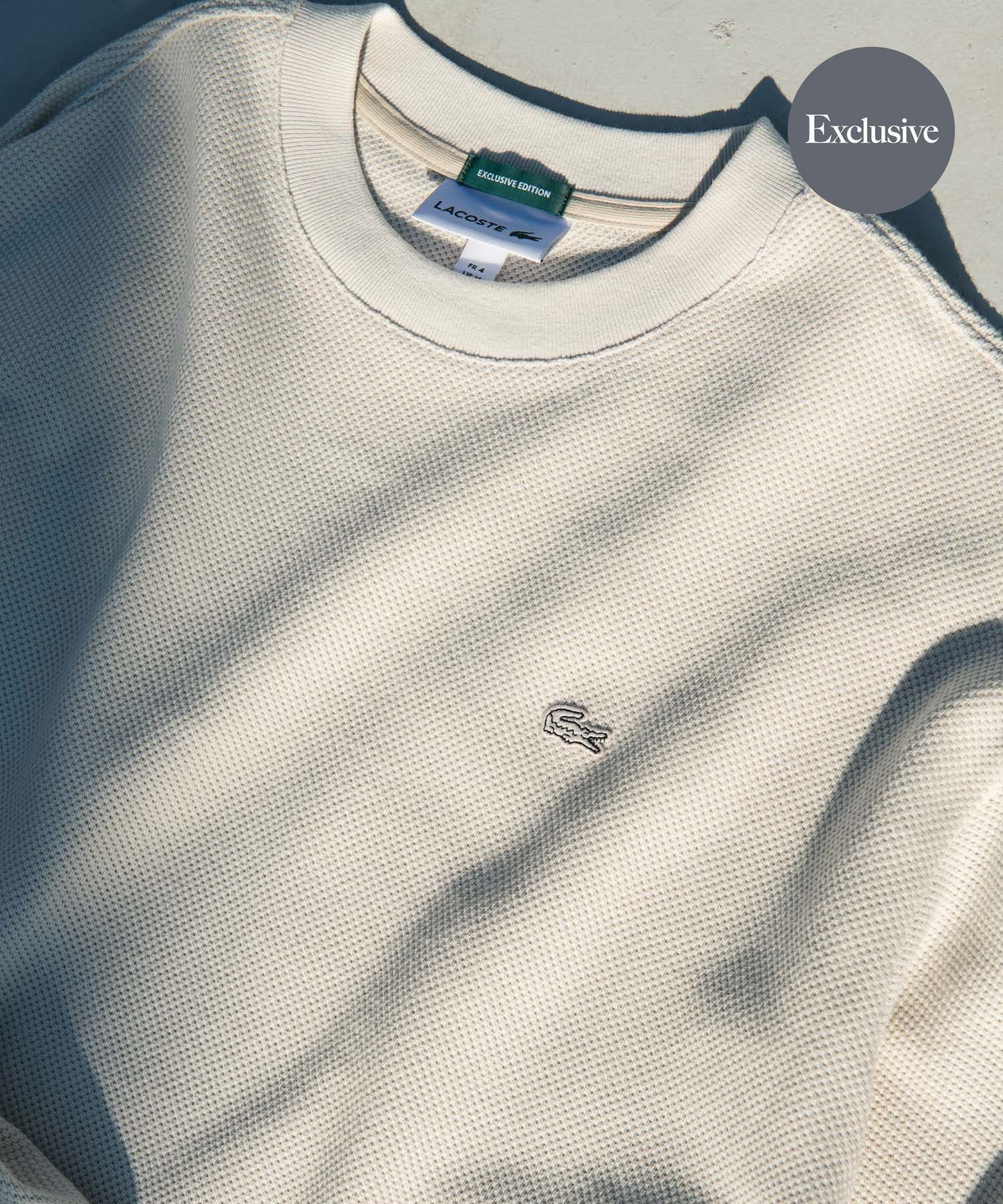 【アーバンリサーチ ドアーズ/URBAN RESEARCH DOORS / MEN】の『別注』LACOSTE×DOORS THICK PIQUE ROUND LONG-SLEEVE インテリア・キッズ・メンズ・レディースファッション・服の通販 founy(ファウニー) 　ファッション　Fashion　メンズファッション　Fashion for Men　コレクション　Collection, Seasonal Line　鹿の子　Piqué, Kanoko Fabric　スポーツ　Sports, Activewear　スリーブ　Sleeve, Long Sleeve / Short Sleeve　人気　Popular, Best Seller　ベーシック　Basic, Essential　別注　Limited Edition, Custom Order　ラウンド　Round, Round Neck　ロング　Long, Long-Length　S/S・春夏　SS, Spring/Summer, Warm Season　夏　Summer　2026年　2026　2026春夏・S/S　Spring/Summer 2026 SS26　アイボリー|ID: prp329100004983906 ipo3291000000037334887