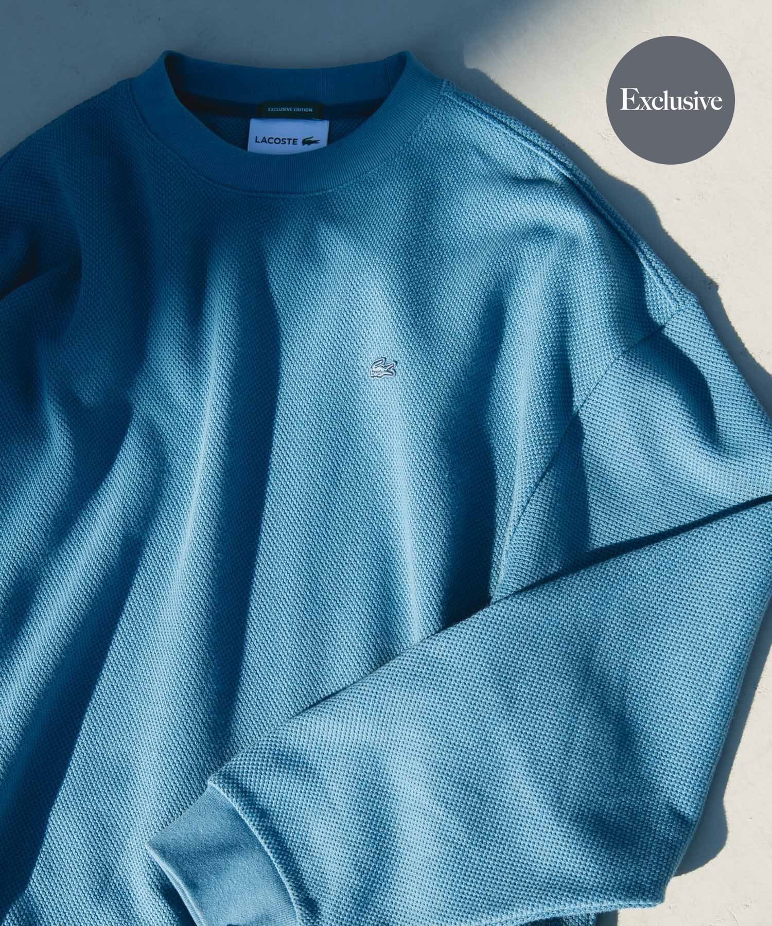 【アーバンリサーチ ドアーズ/URBAN RESEARCH DOORS / MEN】の『別注』LACOSTE×DOORS THICK PIQUE ROUND LONG-SLEEVE インテリア・キッズ・メンズ・レディースファッション・服の通販 founy(ファウニー) 　ファッション　Fashion　メンズファッション　Fashion for Men　コレクション　Collection, Seasonal Line　鹿の子　Piqué, Kanoko Fabric　スポーツ　Sports, Activewear　スリーブ　Sleeve, Long Sleeve / Short Sleeve　人気　Popular, Best Seller　ベーシック　Basic, Essential　別注　Limited Edition, Custom Order　ラウンド　Round, Round Neck　ロング　Long, Long-Length　S/S・春夏　SS, Spring/Summer, Warm Season　夏　Summer　2026年　2026　2026春夏・S/S　Spring/Summer 2026 SS26　ライトブルー|ID: prp329100004983906 ipo3291000000037334888