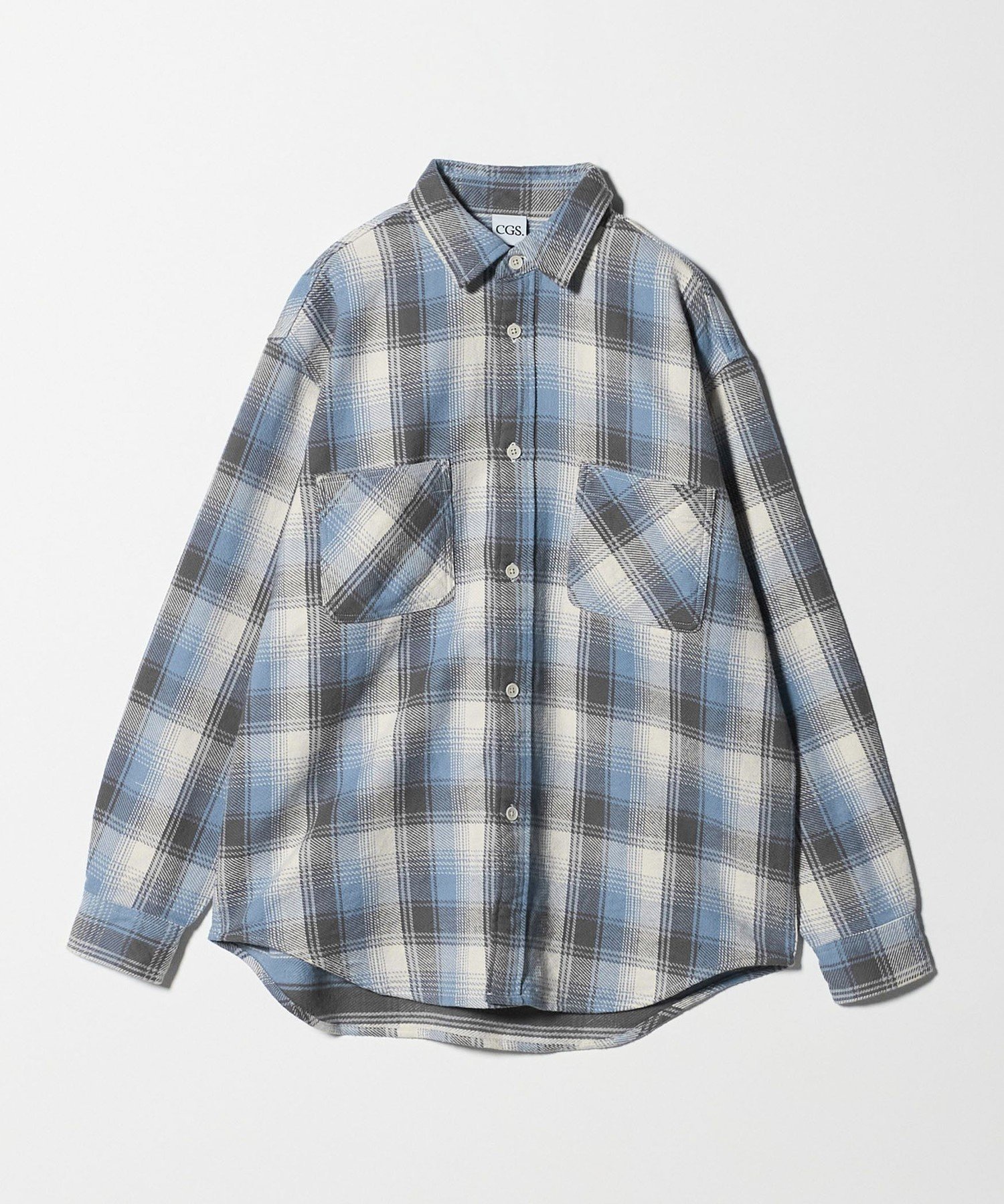 【ビューティ&ユース ユナイテッドアローズ/BEAUTY&YOUTH / UNITED ARROWS / MEN】のCGS. コットン ネル チェック シャツ インテリア・キッズ・メンズ・レディースファッション・服の通販 founy(ファウニー) 　ファッション　Fashion　メンズファッション　Fashion for Men　ヴィンテージ　Vintage Style　ストレート　Straight, Straight Cut　チェック　Check, Plaid, Tartan　バランス　Balance, Style Balance　ポケット　Pocket, Pocket Detail　ワイド　Wide, Wide Fit　ワーク　Workwear, Utility Style　LT.BLUE|ID: prp329100004983965 ipo3291000000037335176