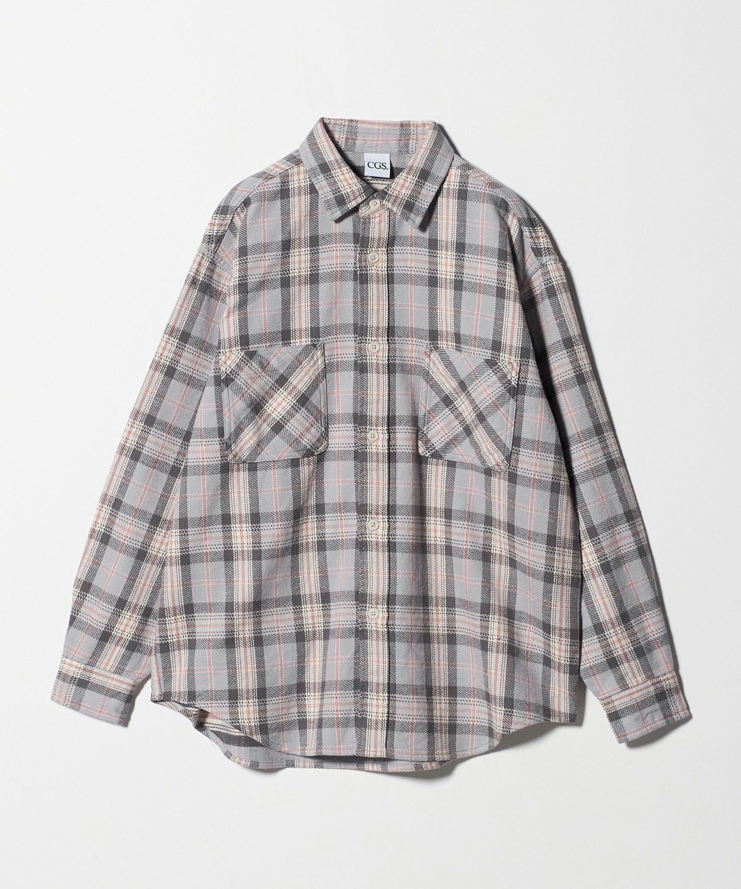 【ビューティ&ユース ユナイテッドアローズ/BEAUTY&YOUTH / UNITED ARROWS / MEN】のCGS. コットン ネル チェック シャツ インテリア・キッズ・メンズ・レディースファッション・服の通販 founy(ファウニー) 　ファッション　Fashion　メンズファッション　Fashion for Men　ヴィンテージ　Vintage Style　ストレート　Straight, Straight Cut　チェック　Check, Plaid, Tartan　バランス　Balance, Style Balance　ポケット　Pocket, Pocket Detail　ワイド　Wide, Wide Fit　ワーク　Workwear, Utility Style　LT.GRAY|ID: prp329100004983965 ipo3291000000037335177