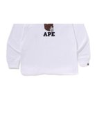 【ア ベイシング エイプ/A BATHING APE】のGO APE POINTER COLLEGE LS TEE BAPEC 大人の最旬トレンドファッション＆コーディネート founy(ファウニー) ファッション Fashion レディースファッション Fashion for Women インナー Innerwear グラフィック Graphic, Graphic Design スリーブ Sleeve, Long Sleeve / Short Sleeve フロント Front, Front Design プリント Print, Printed Pattern モチーフ Motif, Design Theme ラバー Rubber, Rubber Sole ロング Long, Long-Length thumbnail WHITE|ID: prp329100004983974 ipo3291000000037335204