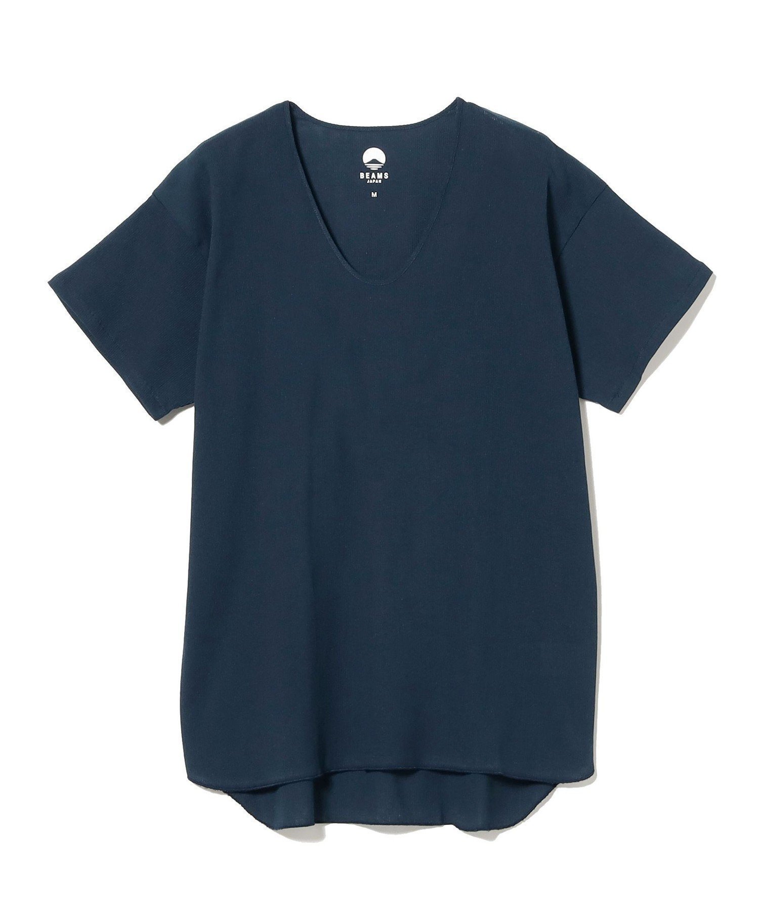 【ビームス ジャパン/BEAMS JAPAN】の【別注】高島ちぢみ / 半袖Uネックシャツ インナーウエア インテリア・キッズ・メンズ・レディースファッション・服の通販 founy(ファウニー) 　ファッション　Fashion　レディースファッション　Fashion for Women　トップス・カットソー　Cut & Sew Tops　シャツ・ブラウス・オフィスカジュアル　Elegant Blouses & Button-Ups　インナー　Innerwear　ランダム　Random, Irregular　別注　Limited Edition, Custom Order　半袖　Short Sleeve, Half Sleeve　夏　Summer　定番　Standard, Basic Item　NAVY|ID: prp329100004983980 ipo3291000000037335232