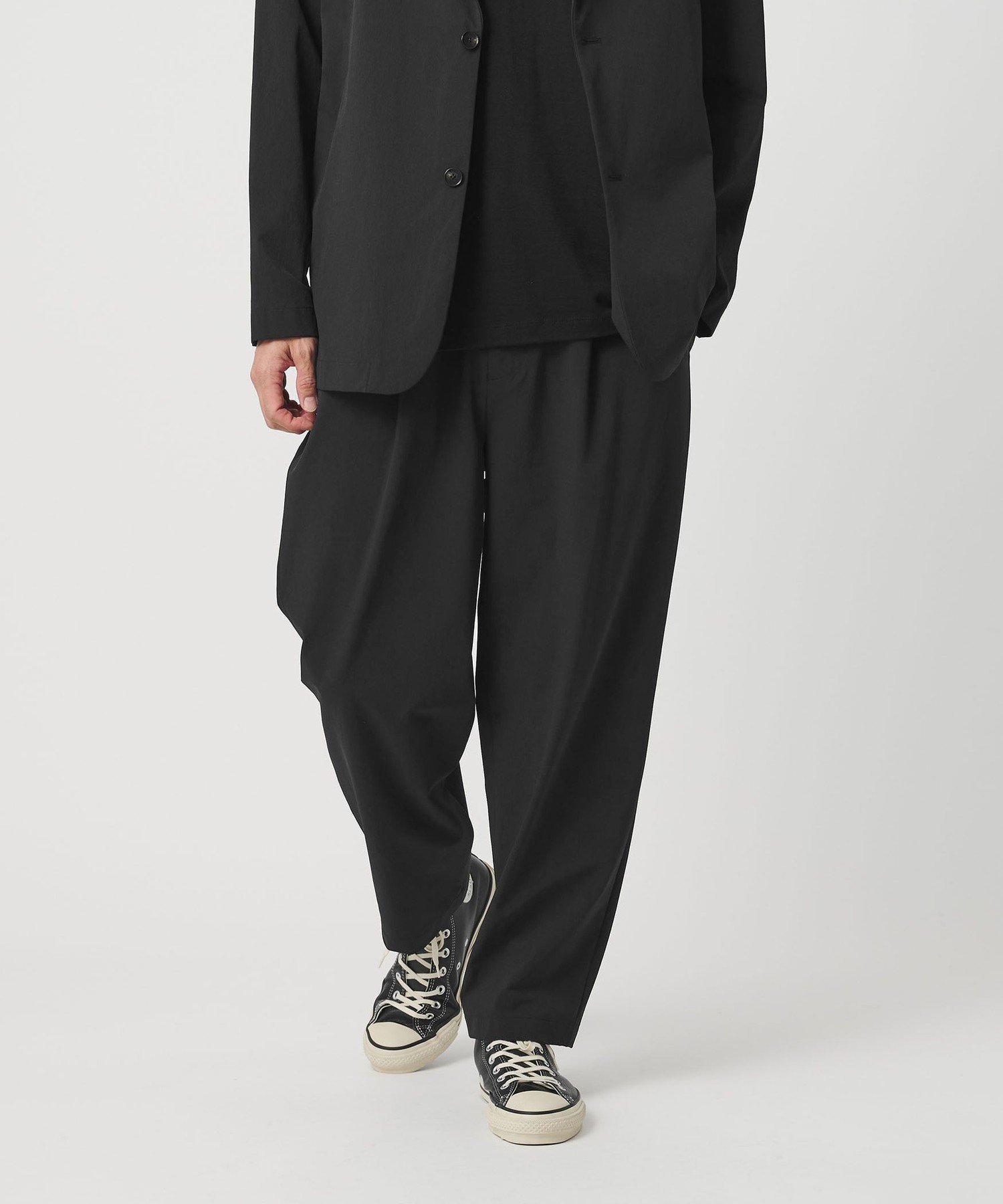 【ビューティ&ユース ユナイテッドアローズ/BEAUTY&YOUTH / UNITED ARROWS / MEN】の360°MASTER バルーン イージーパンツ NO.9 セットアップ対応 ストレッチ ウォッシャブル インテリア・キッズ・メンズ・レディースファッション・服の通販 founy(ファウニー) 　ファッション　Fashion　メンズファッション　Fashion for Men　ボトムス　Bottoms　ウォッシャブル　Machine Washable　カットソー　Cut and Sewn Top　ジャケット　Jacket, Outerwear　ストレッチ　Stretch, Stretchy Fabric　スピンドル　Spindle, Drawcord　スマート　Smart, Elegant　スラックス　Slacks, Dress Pants　セットアップ　Set-Up, Coordinated Outfit　テーパード　Tapered, Tapered Pants　トレンド　Trend, Trending Now　バルーン　Balloon, Balloon Silhouette　ポケット　Pocket, Pocket Detail　ラウンド　Round, Round Neck　リラックス　Relax, Relaxed Fit　ルーズ　Loose, Oversized　ループ　Loop, Loop Knit　ワイド　Wide, Wide Fit　おすすめ　Recommended / Our Picks　BLACK|ID: prp329100004983983 ipo3291000000037335240