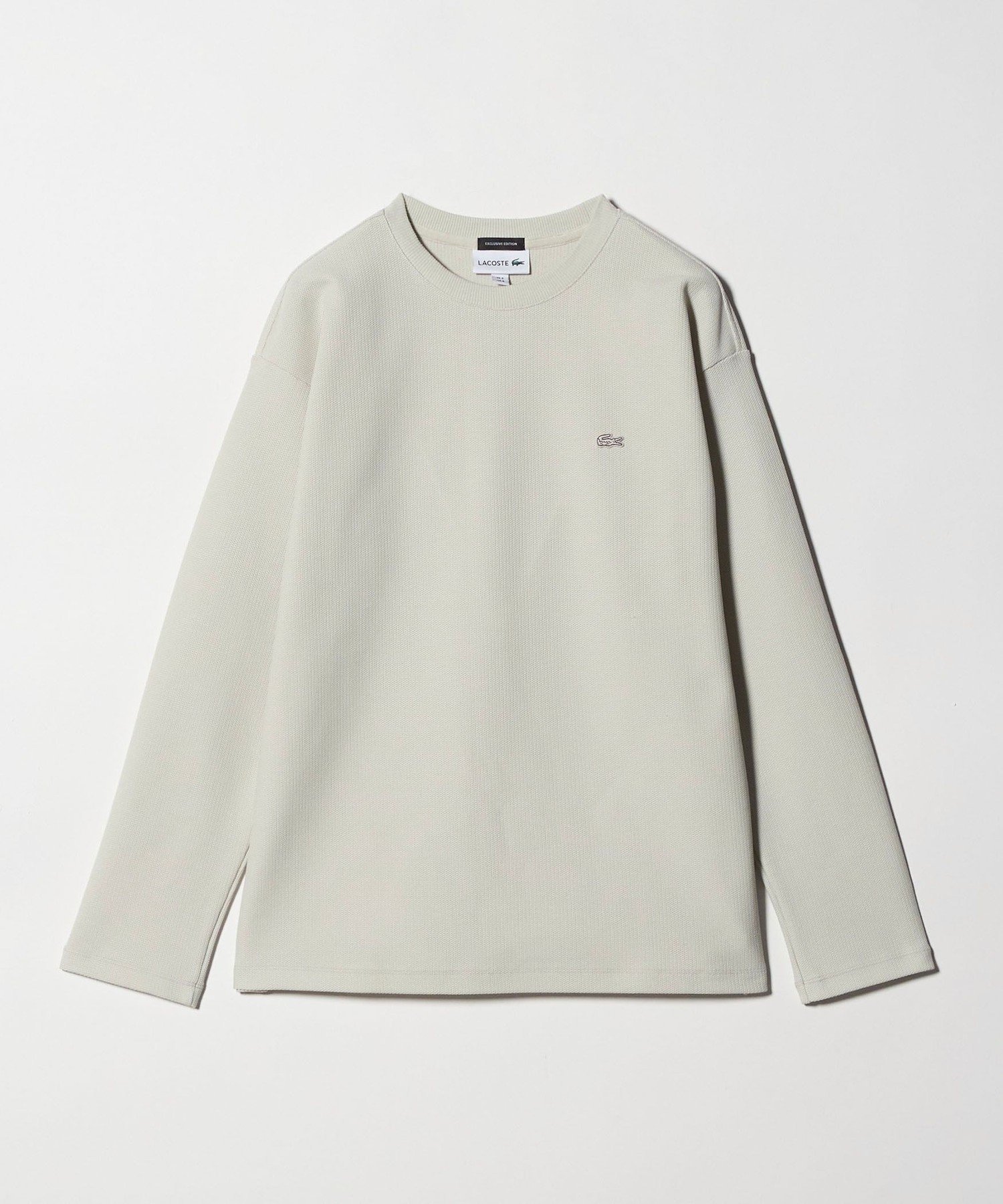 【ビューティ&ユース ユナイテッドアローズ/BEAUTY&YOUTH / UNITED ARROWS / MEN】のLACOSTE for BEAUTY YOUTH ワントーン ロング スリーブ カットソー インテリア・キッズ・メンズ・レディースファッション・服の通販 founy(ファウニー) 　ファッション　Fashion　メンズファッション　Fashion for Men　トップス・カットソー　Cut & Sew Tops　カットソー　Cut and Sewn Top　鹿の子　Piqué, Kanoko Fabric　ショート　Short, Short Length　ジャケット　Jacket, Outerwear　スラックス　Slacks, Dress Pants　スリーブ　Sleeve, Long Sleeve / Short Sleeve　デニム　Denim, Jeans Material　バランス　Balance, Style Balance　フランス　France, French　ポロシャツ　Polo Shirt, Collared Tee　別注　Limited Edition, Custom Order　メンズ　Men's, Menswear　リラックス　Relax, Relaxed Fit　ロング　Long, Long-Length　OFF WHITE|ID: prp329100004983992 ipo3291000000037335279