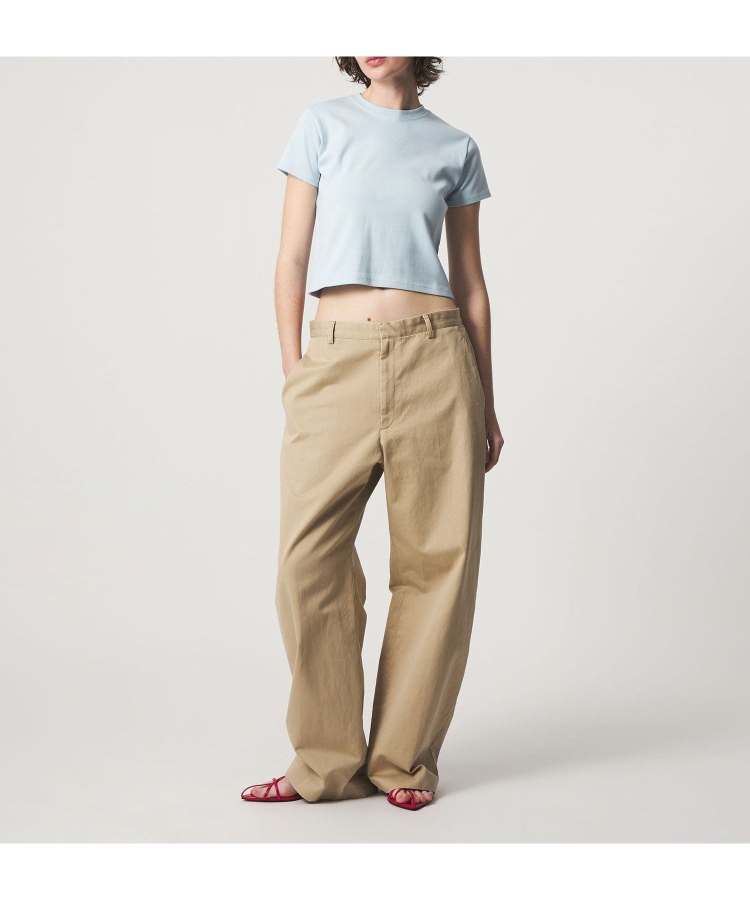 【ビューティ&ユース ユナイテッドアローズ/BEAUTY&YOUTH / UNITED ARROWS】の6(ROKU) コットン フライス Tシャツ 26SS インテリア・キッズ・メンズ・レディースファッション・服の通販 founy(ファウニー) 　ファッション　Fashion　レディースファッション　Fashion for Women　トップス・カットソー　Cut & Sew Tops　シャツ・ブラウス・オフィスカジュアル　Elegant Blouses & Button-Ups　ロングTシャツ・Tシャツ　Longline T-Shirts & Tees　インナー　Innerwear　ジャケット　Jacket, Outerwear　定番　Standard, Basic Item　ボーダー　Border, Stripe　2026年　2026　2026春夏・S/S　Spring/Summer 2026 SS26　LT.BLUE|ID: prp329100004984122 ipo3291000000037337127
