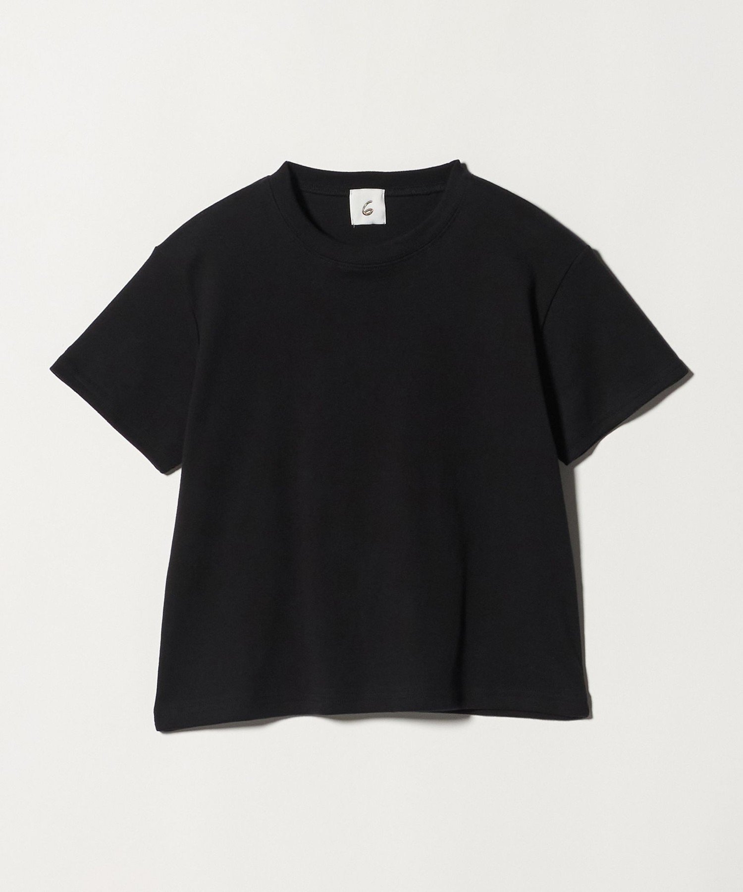 【ビューティ&ユース ユナイテッドアローズ/BEAUTY&YOUTH / UNITED ARROWS】の6(ROKU) コットン フライス Tシャツ 26SS インテリア・キッズ・メンズ・レディースファッション・服の通販 founy(ファウニー) 　ファッション　Fashion　レディースファッション　Fashion for Women　トップス・カットソー　Cut & Sew Tops　シャツ・ブラウス・オフィスカジュアル　Elegant Blouses & Button-Ups　ロングTシャツ・Tシャツ　Longline T-Shirts & Tees　インナー　Innerwear　ジャケット　Jacket, Outerwear　定番　Standard, Basic Item　ボーダー　Border, Stripe　2026年　2026　2026春夏・S/S　Spring/Summer 2026 SS26　BLACK|ID: prp329100004984122 ipo3291000000037337129