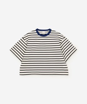 【ビショップ/Bshop】のマーセライズ クルーネック 半袖プルオーバー WOMEN 大人の最旬トレンドファッション＆コーディネート founy(ファウニー) ファッション Fashion レディースファッション Fashion for Women トップス・カットソー Cut & Sew Tops カジュアルプルオーバー・ニットトップス Pullovers & Knit Tops / Casual Pullovers カットソー Cut and Sewn Top ショルダー Shoulder, Shoulder Strap ショート Short, Short Length ドロップ Drop Shoulder, Dropped Style フランス France, French ボーダー Border, Stripe ワイド Wide, Wide Fit 半袖 Short Sleeve, Half Sleeve |ID:prp329100004984154