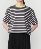 【ビショップ/Bshop】のマーセライズ クルーネック 半袖プルオーバー WOMEN 大人の最旬トレンドファッション＆コーディネート founy(ファウニー) ファッション Fashion レディースファッション Fashion for Women トップス・カットソー Cut & Sew Tops カジュアルプルオーバー・ニットトップス Pullovers & Knit Tops / Casual Pullovers カットソー Cut and Sewn Top ショルダー Shoulder, Shoulder Strap ショート Short, Short Length ドロップ Drop Shoulder, Dropped Style フランス France, French ボーダー Border, Stripe ワイド Wide, Wide Fit 半袖 Short Sleeve, Half Sleeve thumbnail BLACK系2|ID: prp329100004984154 ipo3291000000037337339