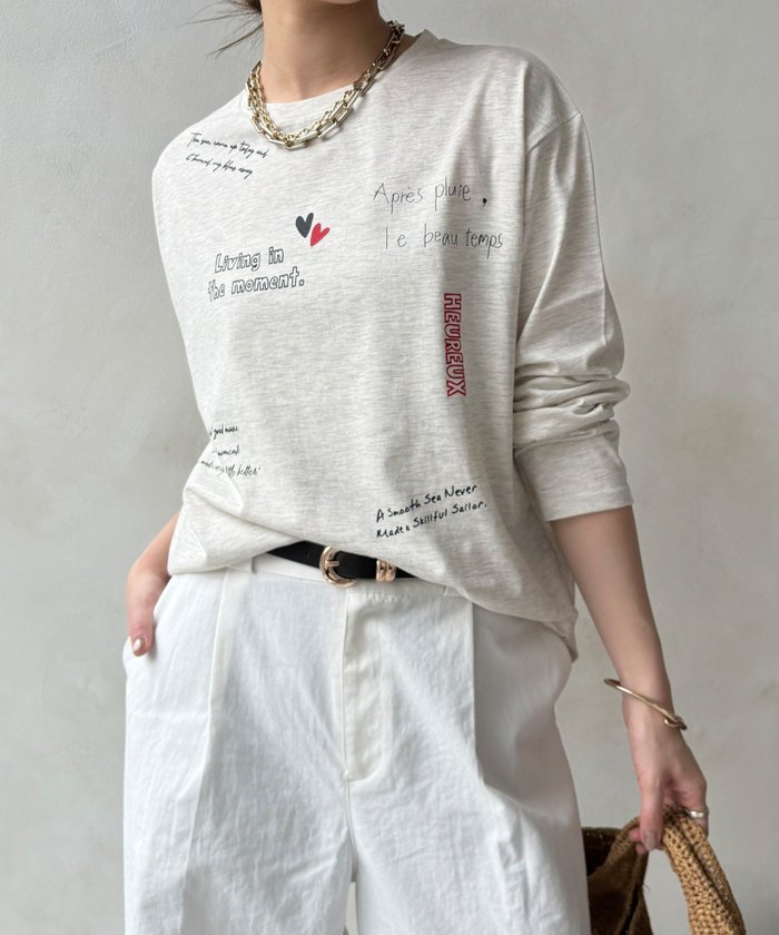 【ドゥドゥ/DouDou】の【WEB限定】レタリングプリントロンTEE インテリア・キッズ・メンズ・レディースファッション・服の通販 founy(ファウニー) https://founy.com/ ファッション Fashion レディースファッション Fashion for Women トップス・カットソー Cut & Sew Tops ロングTシャツ・Tシャツ Longline T-Shirts & Tees インナー Innerwear カーディガン Cardigan, Knitwear シンプル Simple, Minimal ジャケット Jacket, Outerwear スマート Smart, Elegant 雑誌 Magazine, Fashion Magazine ベーシック Basic, Essential ロング Long, Long-Length S/S・春夏 SS, Spring/Summer, Warm Season 再入荷 Restock / Back in Stock 夏 Summer 2026年 2026 2026春夏・S/S Spring/Summer 2026 SS26 |ID: prp329100004984169 ipo3291000000037337428