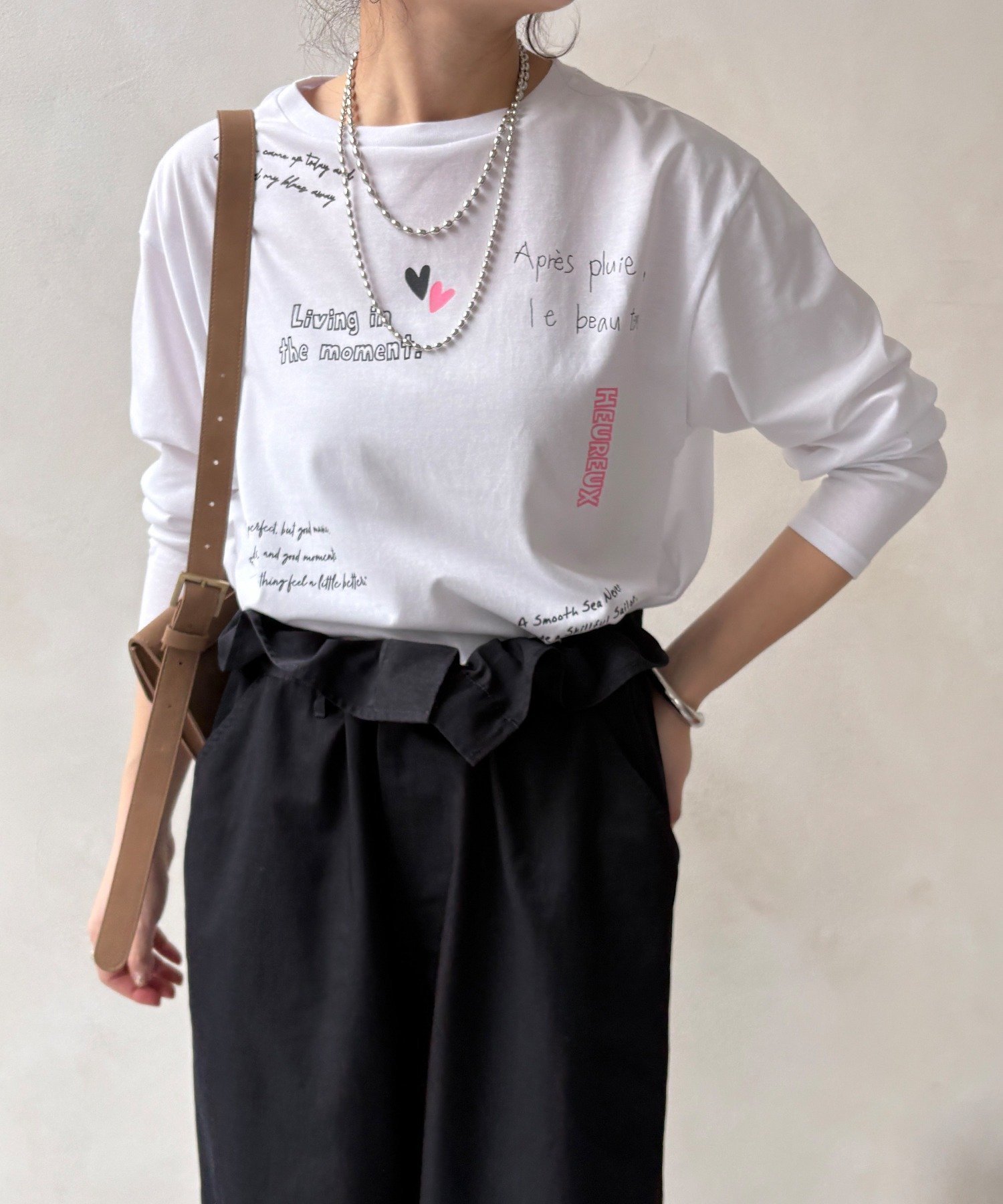 【ドゥドゥ/DouDou】の【WEB限定】レタリングプリントロンTEE インテリア・キッズ・メンズ・レディースファッション・服の通販 founy(ファウニー) 　ファッション　Fashion　レディースファッション　Fashion for Women　トップス・カットソー　Cut & Sew Tops　ロングTシャツ・Tシャツ　Longline T-Shirts & Tees　インナー　Innerwear　カーディガン　Cardigan, Knitwear　シンプル　Simple, Minimal　ジャケット　Jacket, Outerwear　スマート　Smart, Elegant　雑誌　Magazine, Fashion Magazine　ベーシック　Basic, Essential　ロング　Long, Long-Length　S/S・春夏　SS, Spring/Summer, Warm Season　再入荷　Restock / Back in Stock　夏　Summer　2026年　2026　2026春夏・S/S　Spring/Summer 2026 SS26　オフホワイト|ID: prp329100004984169 ipo3291000000037337430