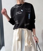 【ドゥドゥ/DouDou】の【WEB限定】レタリングプリントロンTEE ブラック|ID: prp329100004984169 ipo3291000000037337431