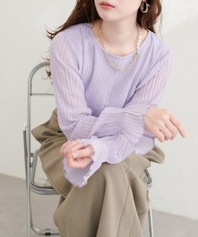 【ナチュラルクチュール/natural couture】のキャンディスリーブプリーツブラウス 大人の最旬トレンドファッション＆コーディネート founy(ファウニー) ファッション Fashion レディースファッション Fashion for Women トップス・カットソー Cut & Sew Tops シャツ・ブラウス・オフィスカジュアル Elegant Blouses & Button-Ups インナー Innerwear キャミソール Camisole, Spaghetti Strap Top キャミワンピース Cami Dress, Slip Dress シアー Sheer, See-Through シンプル Simple, Minimal タンク Tank Top, Sleeveless Top ベスト Vest, Waistcoat 再入荷 Restock / Back in Stock 2026年 2026 2026春夏・S/S Spring/Summer 2026 SS26 |ID:prp329100004984202