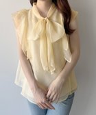 【ジュノア/JUNOAH】のmipiarl ノースリーブボウタイワッシャーシアーブラウス 大人の最旬トレンドファッション＆コーディネート founy(ファウニー) ファッション Fashion レディースファッション Fashion for Women トップス・カットソー Cut & Sew Tops キャミソール&ノースリーブ Camisoles & Sleeveless Tops シャツ・ブラウス・オフィスカジュアル Elegant Blouses & Button-Ups thumbnail クリーム|ID: prp329100004984207 ipo3291000000037337656