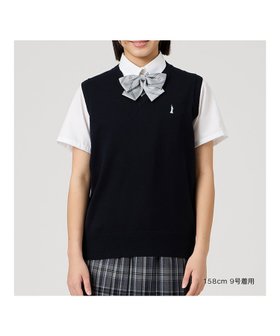 【イーストボーイ/EASTBOY】のベスト COOLMAX 綿 12G ミント女神 夏用 スクール ニット 制服 通学 大人の最旬トレンドファッション＆コーディネート founy(ファウニー) ファッション Fashion レディースファッション Fashion for Women アウター Coat / Outerwear Collection トップス・カットソー Cut & Sew Tops ニット Knit Tops & Sweaters ベスト&ジレ / 重ね着スタイル Vests & Gilets インナー Innerwear ハーフ Half, Half-Length バランス Balance, Style Balance ベスト Vest, Waistcoat ポケット Pocket, Pocket Detail リボン Ribbon, Bow おすすめ Recommended / Our Picks 夏 Summer |ID:prp329100004984227