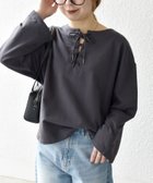 【シップス/SHIPS】のSHIPS any 洗濯機可能 インレイ レースアップ ロングスリーブ プルオーバー 大人の最旬トレンドファッション＆コーディネート founy(ファウニー) ファッション Fashion レディースファッション Fashion for Women トップス・カットソー Cut & Sew Tops カジュアルプルオーバー・ニットトップス Pullovers & Knit Tops / Casual Pullovers 洗える Machine Washable カーゴパンツ Cargo Pants, Utility Pants 今季 This Season, Current Season スリーブ Sleeve, Long Sleeve / Short Sleeve デニム Denim, Jeans Material 定番 Standard, Basic Item フィット Fit, Slim Fit フェミニン Feminine, Girly フロント Front, Front Design レース Lace, Lace Fabric ロング Long, Long-Length おすすめ Recommended / Our Picks 2025年 2025 2025-2026秋冬・A/W Autumn/Winter 2025–26 AW25–26 thumbnail チャコールグレー|ID: prp329100004984241 ipo3291000000037337875