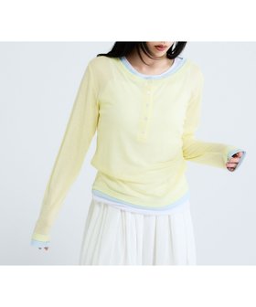 【ジーナシス/JEANASiS】の3カラーシアーレイヤードヘンリー2ピース 大人の最旬トレンドファッション＆コーディネート founy(ファウニー) ファッション Fashion レディースファッション Fashion for Women おすすめ Recommended / Our Picks インナー Innerwear タンク Tank Top, Sleeveless Top トレンド Trend, Trending Now ボトム Bottoms, Lower Wear ワイド Wide, Wide Fit 夏 Summer 春 Spring |ID:prp329100004984248
