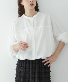 【サニーレーベル/Sonny Label / URBAN RESEARCH】の『WEB限定』フロントタックバンドカラーシャツ 大人の最旬トレンドファッション＆コーディネート founy(ファウニー) ファッション Fashion レディースファッション Fashion for Women トップス・カットソー Cut & Sew Tops シャツ・ブラウス・オフィスカジュアル Elegant Blouses & Button-Ups 2026年 2026 2026春夏・S/S Spring/Summer 2026 SS26 おすすめ Recommended / Our Picks バランス Balance, Style Balance ワイド Wide, Wide Fit 夏 Summer S/S・春夏 SS, Spring/Summer, Warm Season |ID:prp329100004984266