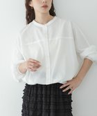 【サニーレーベル/Sonny Label / URBAN RESEARCH】の『WEB限定』フロントタックバンドカラーシャツ 大人の最旬トレンドファッション＆コーディネート founy(ファウニー) ファッション Fashion レディースファッション Fashion for Women トップス・カットソー Cut & Sew Tops シャツ・ブラウス・オフィスカジュアル Elegant Blouses & Button-Ups 2026年 2026 2026春夏・S/S Spring/Summer 2026 SS26 おすすめ Recommended / Our Picks バランス Balance, Style Balance ワイド Wide, Wide Fit 夏 Summer S/S・春夏 SS, Spring/Summer, Warm Season thumbnail ホワイト|ID: prp329100004984266 ipo3291000000037338006