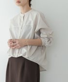【サニーレーベル/Sonny Label / URBAN RESEARCH】の『WEB限定』フロントタックバンドカラーシャツ 大人の最旬トレンドファッション＆コーディネート founy(ファウニー) ファッション Fashion レディースファッション Fashion for Women トップス・カットソー Cut & Sew Tops シャツ・ブラウス・オフィスカジュアル Elegant Blouses & Button-Ups 2026年 2026 2026春夏・S/S Spring/Summer 2026 SS26 おすすめ Recommended / Our Picks バランス Balance, Style Balance ワイド Wide, Wide Fit 夏 Summer S/S・春夏 SS, Spring/Summer, Warm Season thumbnail ライトベージュ|ID: prp329100004984266 ipo3291000000037338007