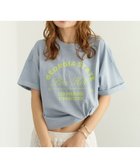 【ベイフロー/BAYFLOW】のヴィンテージ感のある風合い ピグメントロゴ半袖Tシャツ ブルー80|ID: prp329100004984276 ipo3291000000037338091