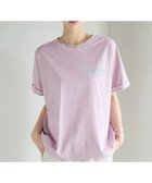 【ベイフロー/BAYFLOW】のヴィンテージ感のある風合い ピグメントロゴ半袖Tシャツ モーヴ23|ID: prp329100004984276 ipo3291000000037338094