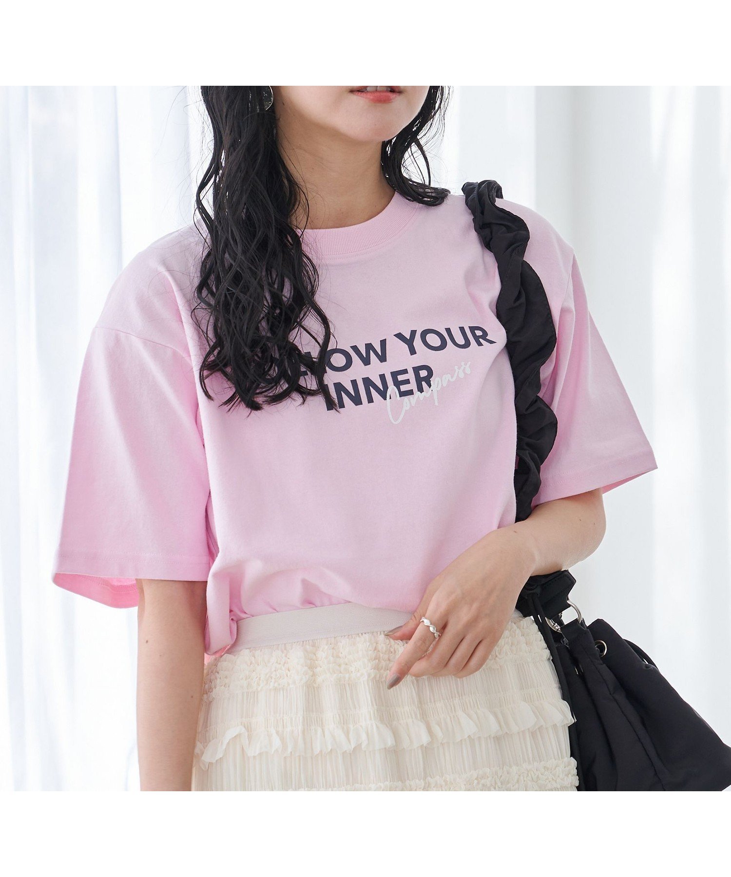 【コーエン/COEN】の接触冷感ロゴアソートプリントTシャツ インテリア・キッズ・メンズ・レディースファッション・服の通販 founy(ファウニー) 　ファッション　Fashion　レディースファッション　Fashion for Women　トップス・カットソー　Cut & Sew Tops　シャツ・ブラウス・オフィスカジュアル　Elegant Blouses & Button-Ups　ロングTシャツ・Tシャツ　Longline T-Shirts & Tees　グラフィック　Graphic, Graphic Design　シンプル　Simple, Minimal　トレンド　Trend, Trending Now　フィット　Fit, Slim Fit　リラックス　Relax, Relaxed Fit　おすすめ　Recommended / Our Picks　LT.PINK|ID: prp329100004984296 ipo3291000000037338226