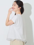 【コカ/COCA】のチュールドッキングT 大人の最旬トレンドファッション＆コーディネート founy(ファウニー) ファッション Fashion レディースファッション Fashion for Women 春 Spring カットソー Cut and Sewn Top シアー Sheer, See-Through スラックス Slacks, Dress Pants チュール Tulip, Tulip Motif デニム Denim, Jeans Material ドッキング Docking, Mixed Material ポケット Pocket, Pocket Detail 半袖 Short Sleeve, Half Sleeve ワイド Wide, Wide Fit 夏 Summer 2026年 2026 2026春夏・S/S Spring/Summer 2026 SS26 thumbnail White|ID: prp329100004984301 ipo3291000000037338253