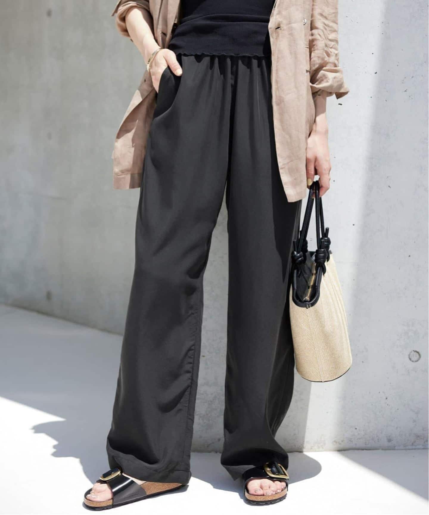 【スローブ イエナ/SLOBE IENA】の《シリーズあり/追加》フィブリルリラックスパンツ インテリア・キッズ・メンズ・レディースファッション・服の通販 founy(ファウニー) 　ファッション　Fashion　レディースファッション　Fashion for Women　パンツ　Pants & Trousers　2026年　2026　2026春夏・S/S　Spring/Summer 2026 SS26　ポケット　Pocket, Pocket Detail　人気　Popular, Best Seller　ブラック|ID: prp329100004984375 ipo3291000000037338583