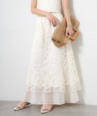 【リベリー/Riberry】のシアーフラワーモチーフ刺繍フレアスカート アイボリー|ID: prp329100004984378 ipo3291000000037338597